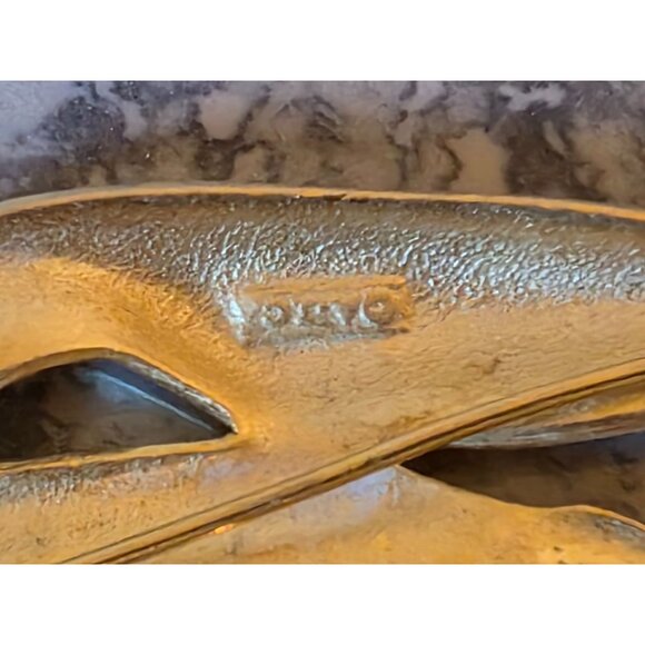 Vintage Pal Kepenyes Gold-Tone Abstract Brooch Pin Sculptural Woman Design Signe - Picture 2 of 5